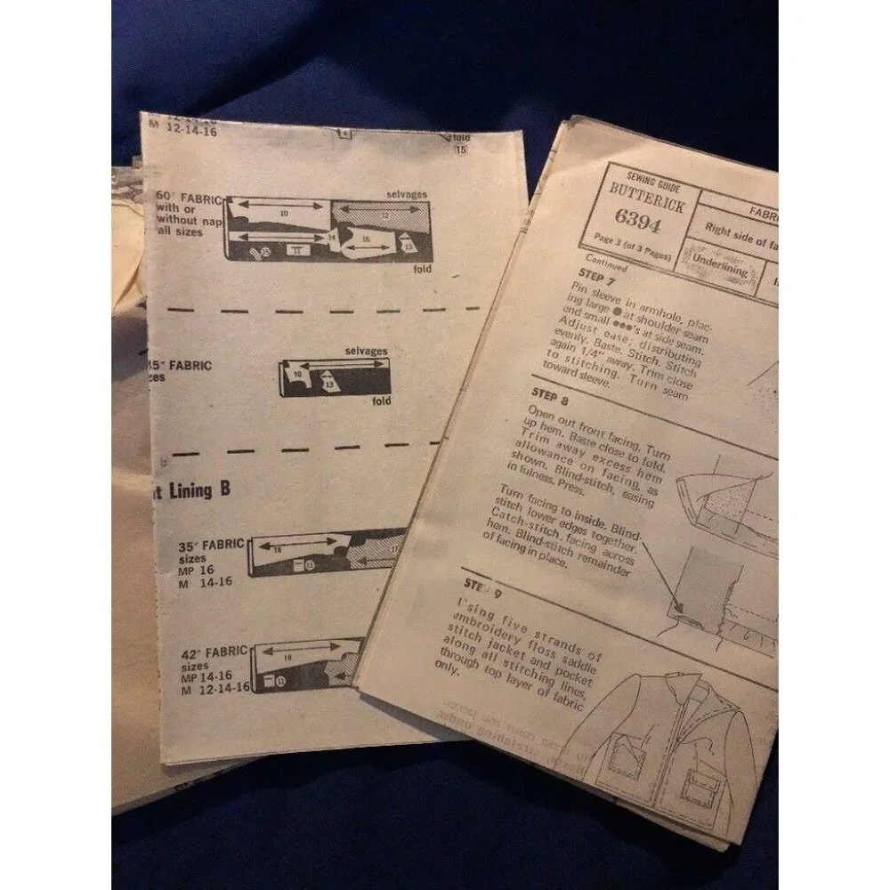 Butterick 6394 Miss Petite Sewing Pattern Dress Jacket & Coat Size 10 - Picture 7 of 7